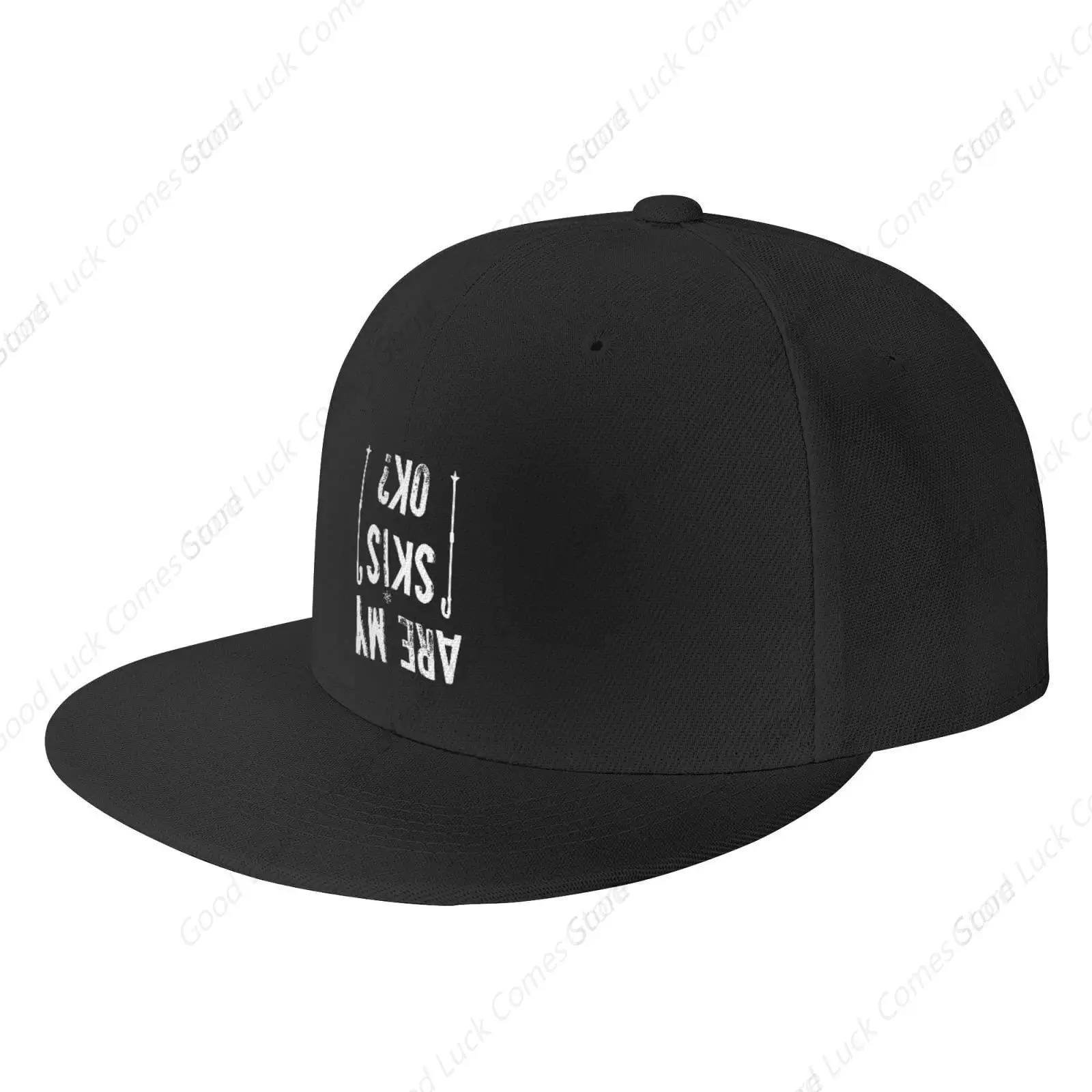 Are My Skis Ok Funny Flat Bill Hat Adjustable Baseball Cap For Men Women