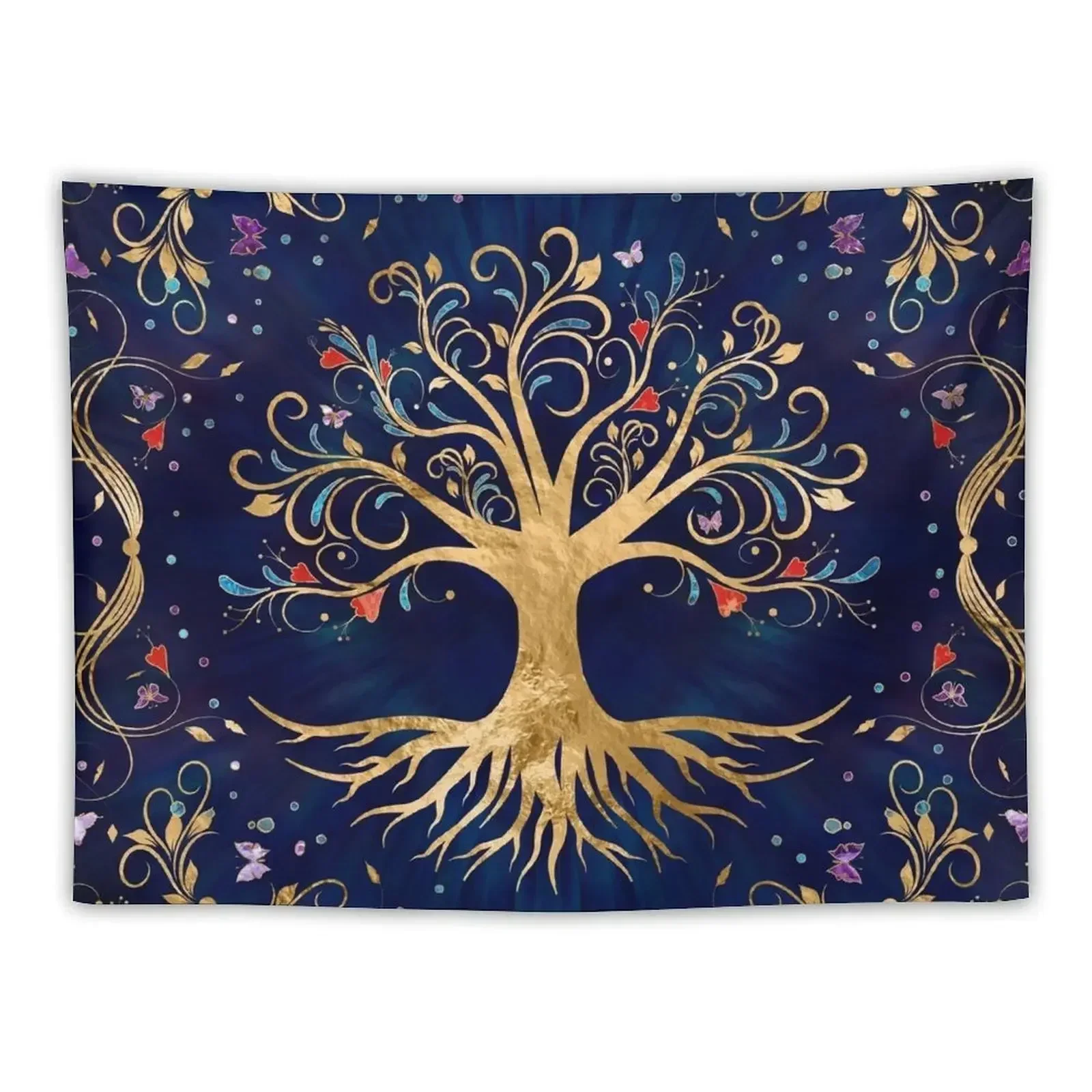 

Colorful Tree of Life - Yggdrasil Tapestry Room Decorations Room Decoration Accessories Decoration For Rooms Tapestry