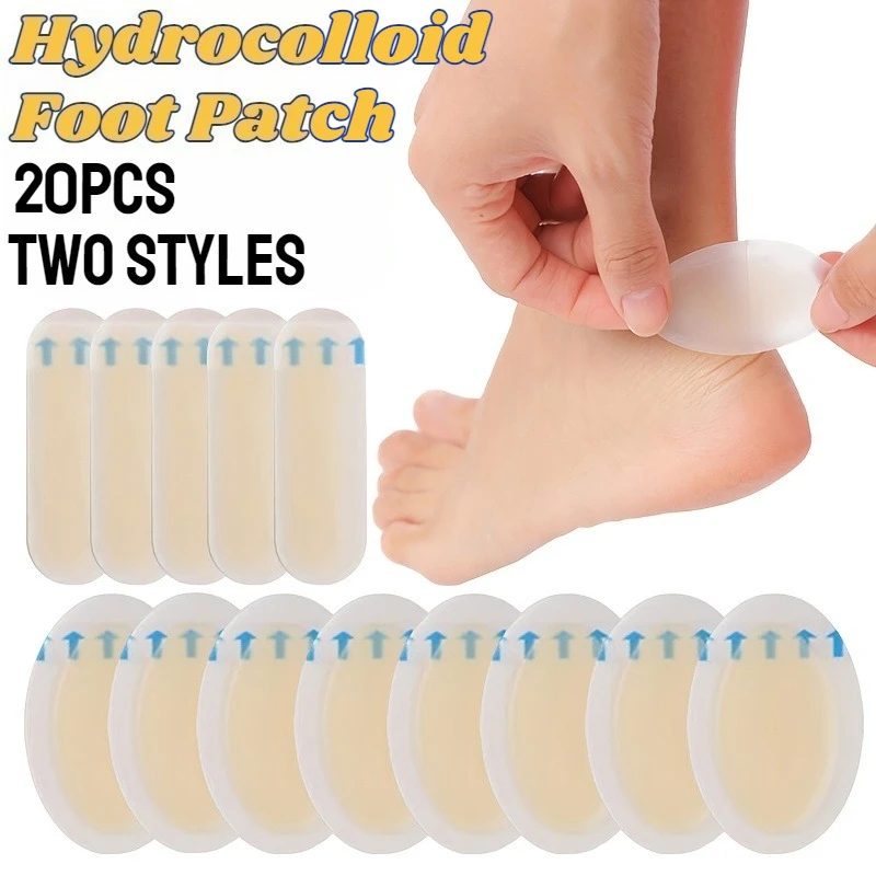 2-20pcs Invisible Adhesive Silicone Gel Blister Patches Hydrocolloid Foot Patch Heel Stickers for Heel Toe & Foot Skin Protectio