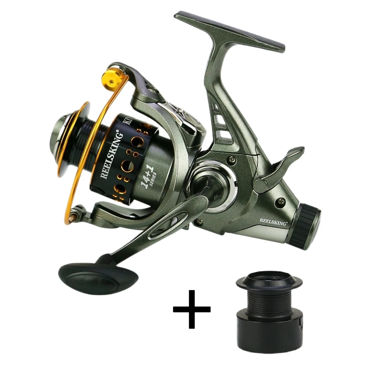 Carrete Baitcasting Metal 14+1 rodamientos relación 4,9:1
