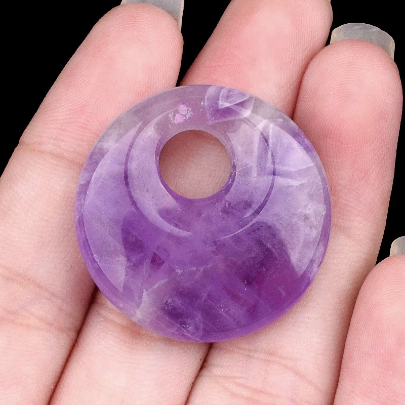 5 szt. Naturalne kamienie z dużym otworem, koraliki ametyst, zielony awenturyn, luźne koraliki do tworzenia biżuterii DIY, naszyjników, kolczyków, bransoletek, 30 mm