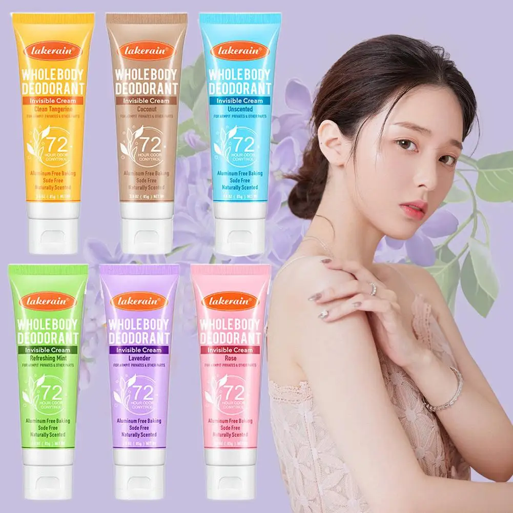 85g Body Deodorant ครีมที่มองไม่เห็นและ Solid 72 ชั่วโมงกลิ่นควบคุมระงับกลิ่นกายสําหรับผิวบอบบางผลไม้รส Deodo B8B6