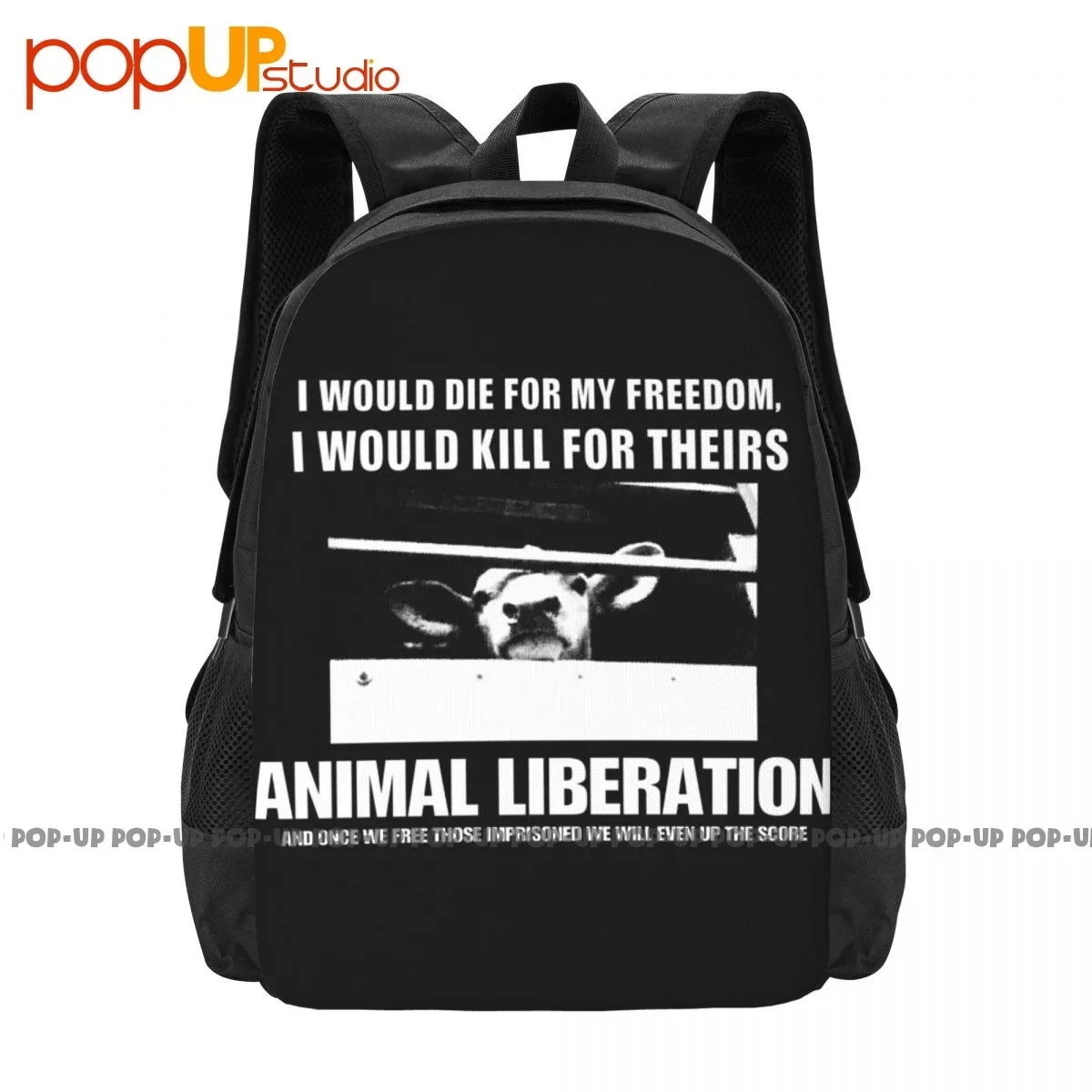 Vegetarian Vegan Animal Liberation Front Alf Rights Welfare Elf Punk Backpack Large Capacity Shoe Bag New Style