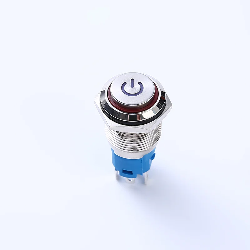 زر معدني برمز طاقة ELEWIND مع إضاءة ، إعادة ضبط ذاتي ، مفتاح قفل ذاتي ، تعديل السيارة ، 19 من من من أنواع الطاقة