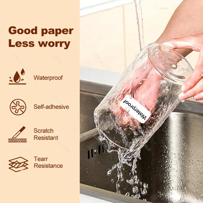 ¡Papel especial para uso especial! Rollo de papel de etiqueta, 15*30mm 12*30mm 15*50mm, pegatina adhesiva impermeable, imprime claramente y se pega duradera