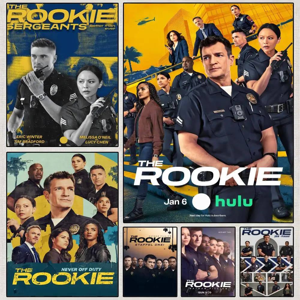 Television The Rookie Police Crime Drama Poster PP Wall Art Print Removable Water-Resistant Home Decor ForBedroom Apartment Gift