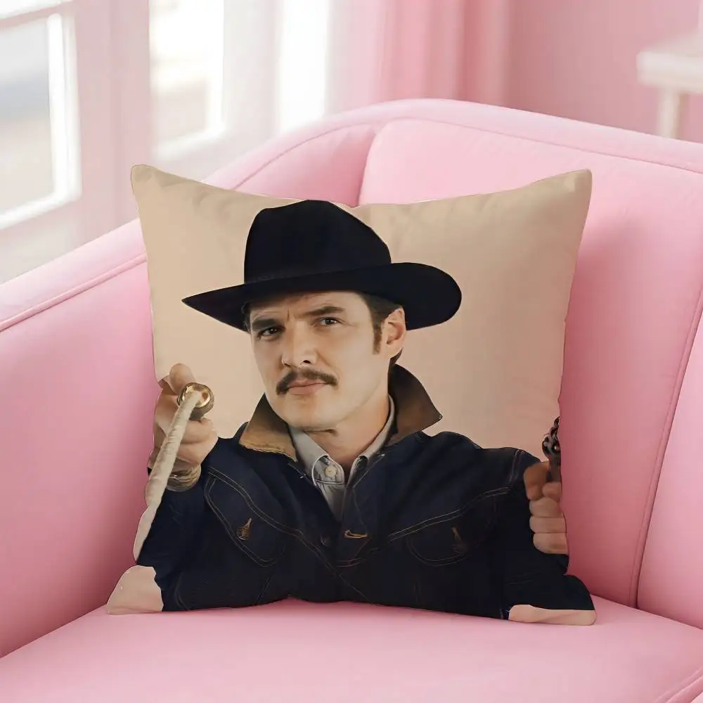 غطاء وسادة Hot Actor P-Pedro Pascal، وسادة صور مخصصة آمنة، وسادة صوف مصقولة مضادة للبهتان، آمنة للأمهات والرضع.