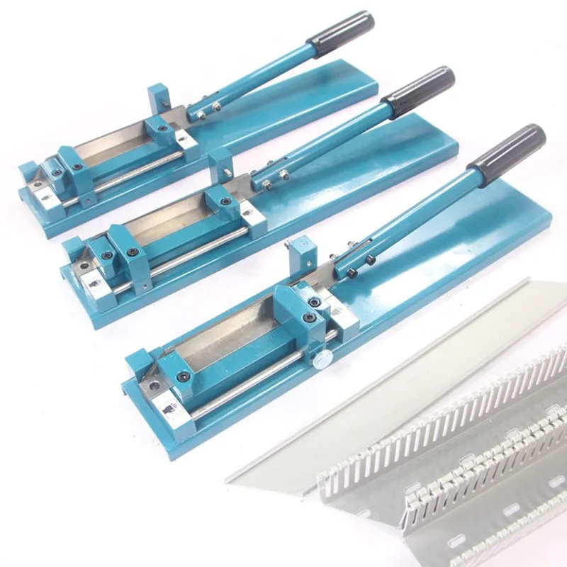 Multifuntional Din Rail Cutter Din Rail Cutting Tool Easy Cut with Measure Gauge Double Wire Guide Cutting Machine