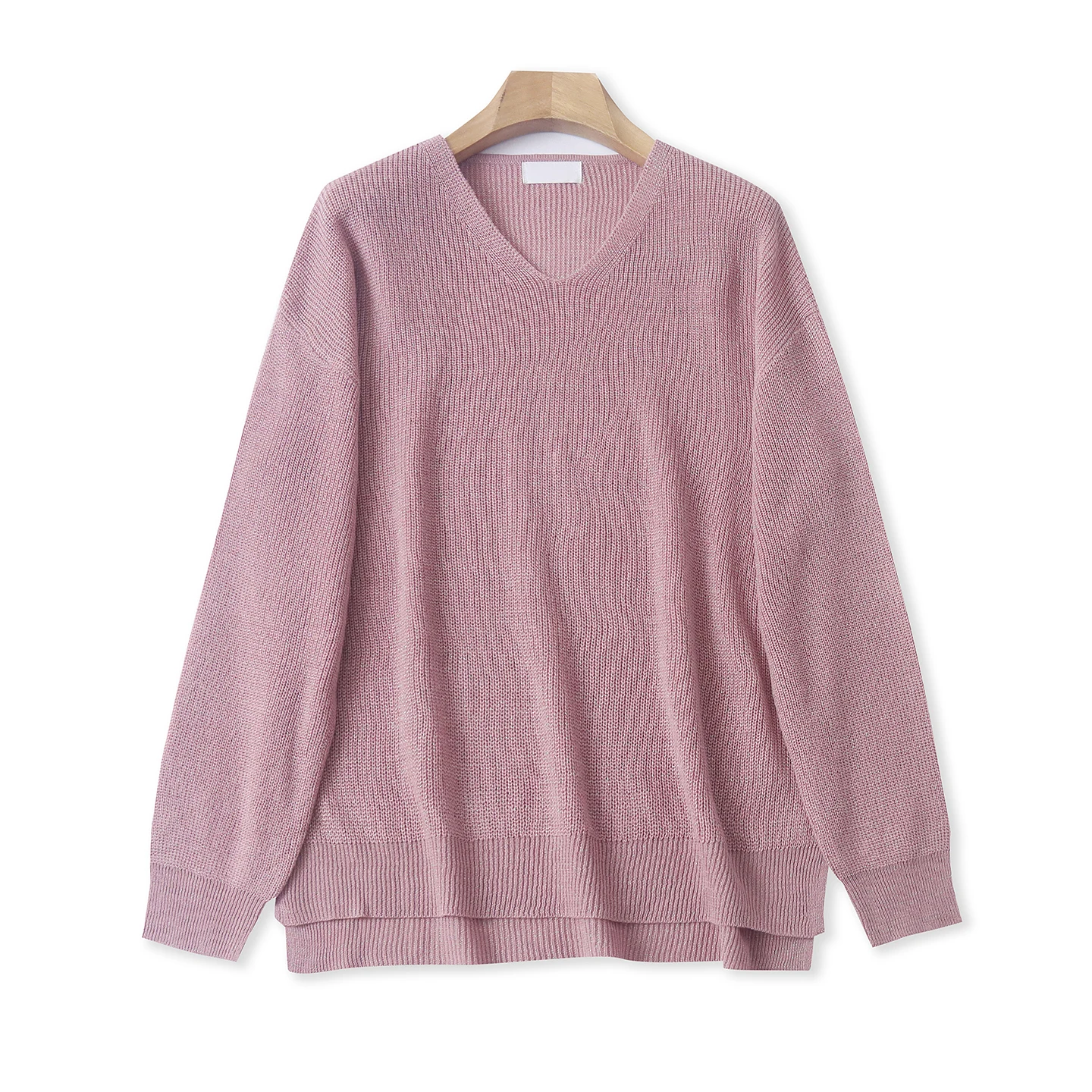 

Новая весенняя коллекция: Женский свободный шелковый свитер с V-образным вырезом и длинными рукавами, повседневный, комфортный, для весеннего сезона