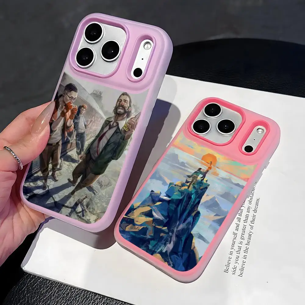 D-Disco Elysium Game Phone Case 2-in-1 Detachable Clear with Card Holder for iPhone 12-17 Soft Multi-Color view 2