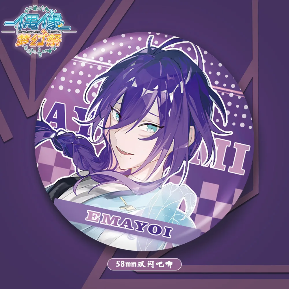 Ensemble Stars Anime Figures Ayase Mayoi Amagi Hiiro Oukawa Kohaku Metal Badge Exquisite Decor Pins Fans Birthday Gift