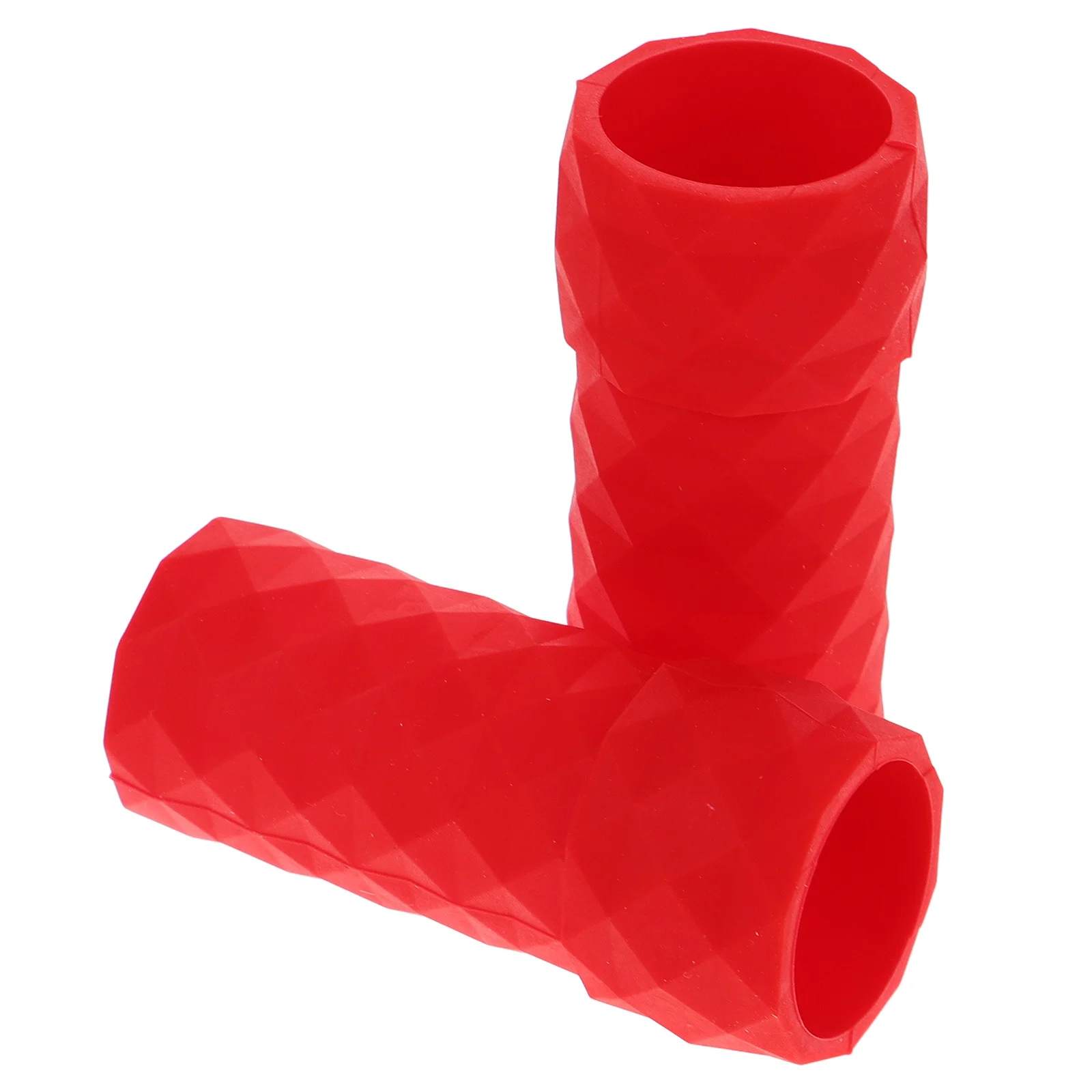 

1 Pair Silicone Bicycle Handlebar Grips Anti Slip Shock Absorption Red Grip Covers For Road Mountain Bike