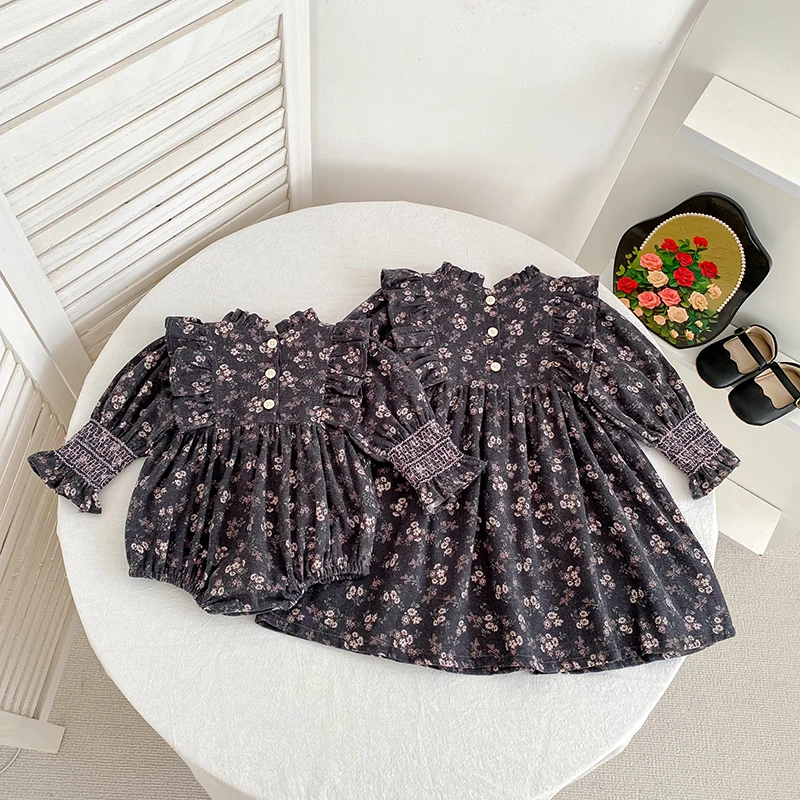 2026 Neu 0-24M Frühling Kleinkind Mädchen Strampler Langarm Baumwolle Bestickt Da Lan Baby Mädchen Overall Kinderkleidung – Detail 19