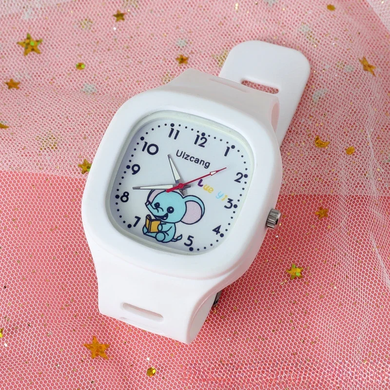 Children's Watch Square Quartz Watch Night Light Sports Student Cartoon Watch