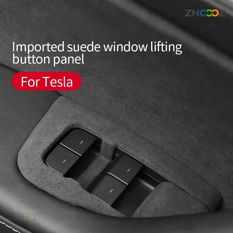 For Tesla Model 3 Y 2019-2023 Car Interior Window Lifter Switch Button Panel Decorative Cover Trim Sticker Accessories