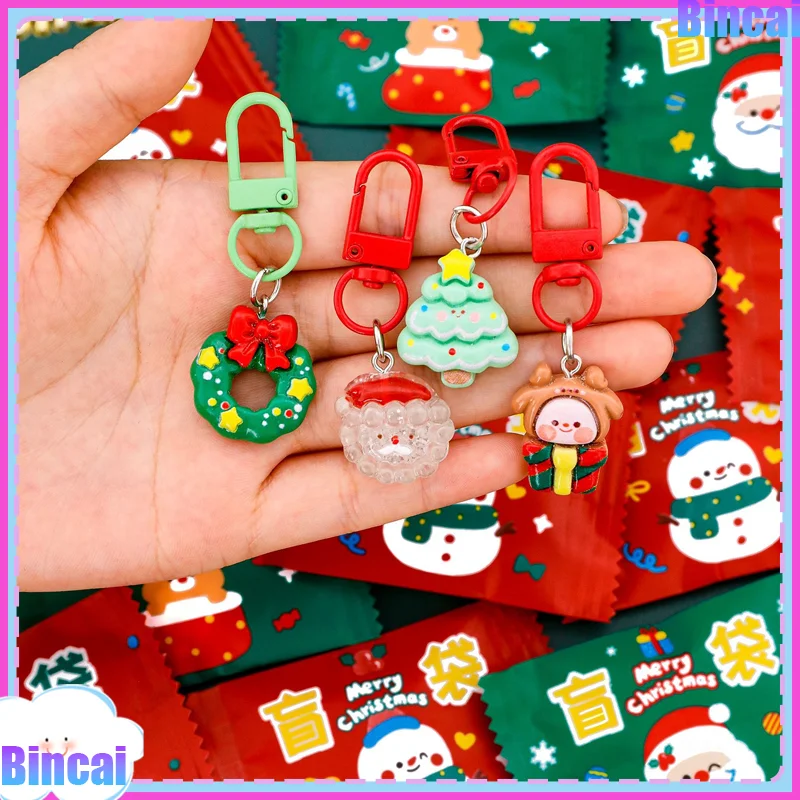 Kerst blinde tas sleutelhanger hars hanger - mini blinde tas student klasse beloning kleine briefpapier geschenk blinde doos