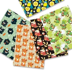 Pokemon Cottoon Fabric140*50cm Handmade Sewing Patchwork Quilting Baby Dress Home Sheet Printed Fabric Fabric Sewing Kids