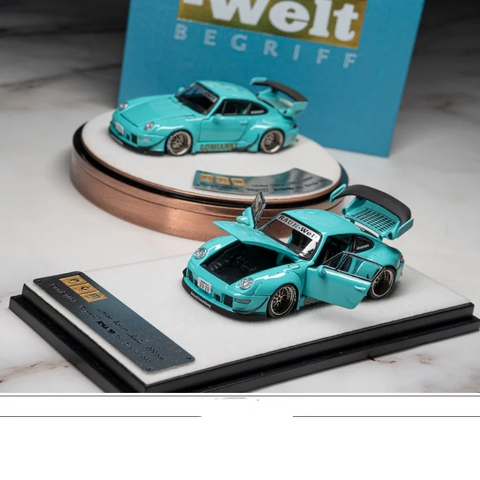 

PGM 1:64 Премиум полностью открытая модифицированная модель автомобиля 911 993 Tiffany Limited Edition, модель автомобиля из сплава, коллекция подарок