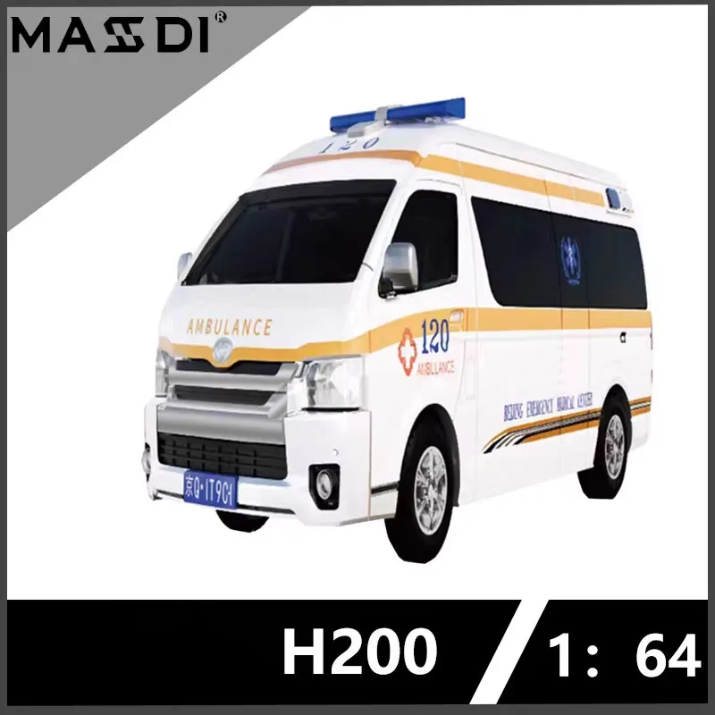 MASSDI Alloy 1/64 HIACE H200 MPV Van TYT3800/TYT3801/TYT3802/TYT3803/TYT3804 Car Model Decoration Toy Collection Display Gift