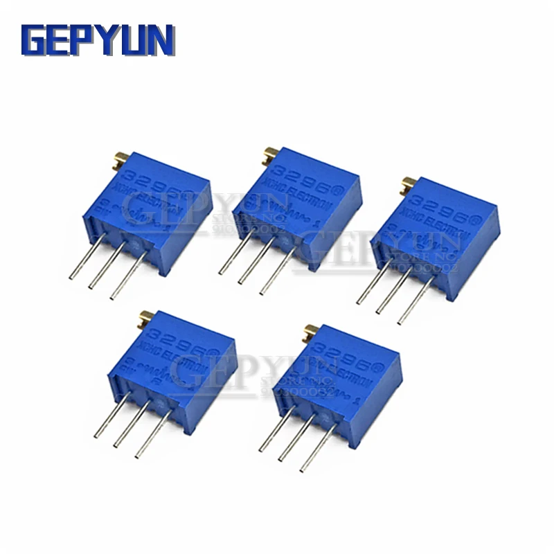 10pcs 3296 3296X resistanceohm gepyun Trimpot Trimmer Potentiometer 1K 2K 5K 10K 20K 50K 100K 200K 500K 1M ohm 100R 200R 500R