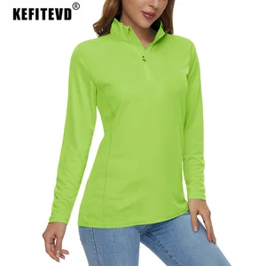 Kefitevd Long -Sleeved t -Shirts für Frauen mit 50+ UPF, Haut/Sonne/UV -Schutz, schnelles Schwimmen, Gehen, Angeln, Freien im Freien 8 Hauptverkaufshemd - №1