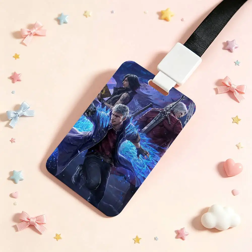 Game Devil M-May Cry-w NFC Contactless Sliding Card Sleeve For Student Cards, Bus Cards, ID Cards, And Work Permits