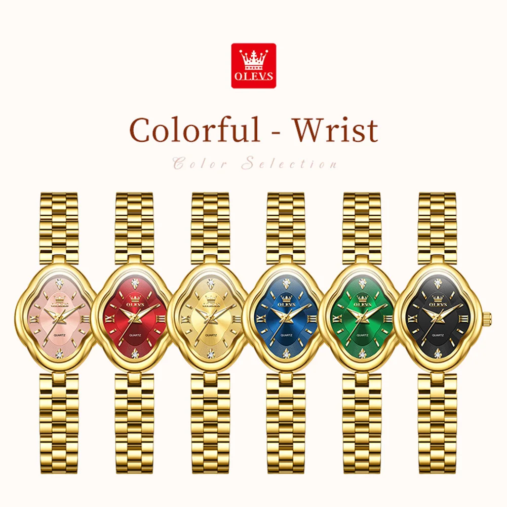 OLEVS 5666 Orologio da donna Originale Elegante Moda Oro Orologio al quarzo in acciaio inossidabile Impermeabile Laides Orologi per donna Nuovo Reloj