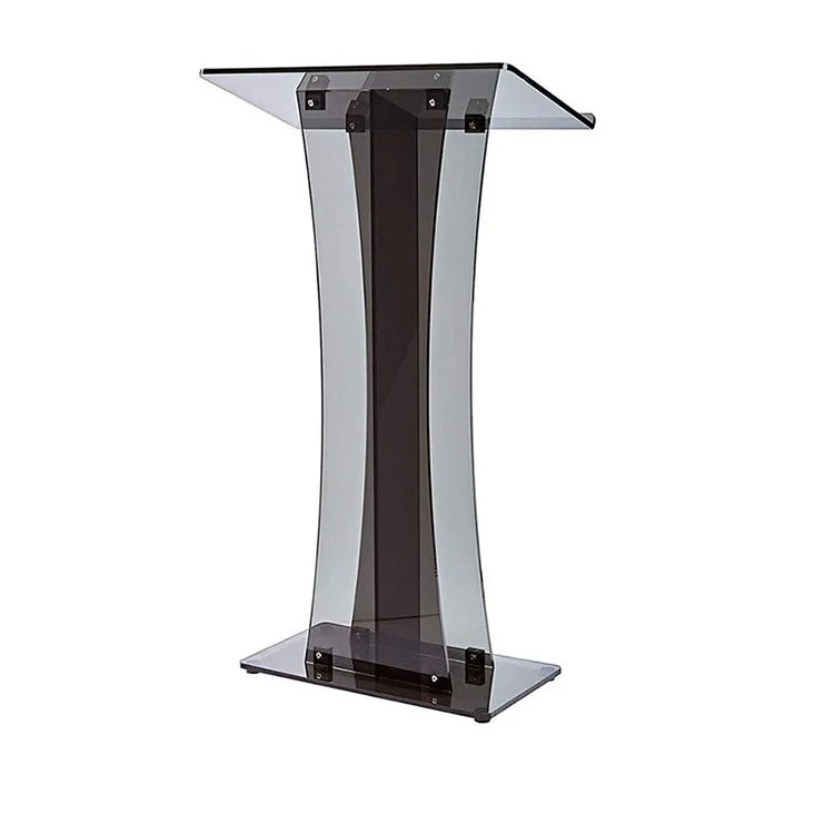 Acrylic Lectern Welcome Speaker Presenter Award Podium Black Conference Stand Church Podium
