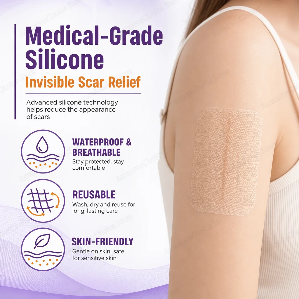 0.5M/1.5M/3M*4cm Silicone Scar Sheets Removal Strips Silicone Gel Scar Strip For Acne Keloid Surgery Burn Treatment Scar Patch image 2