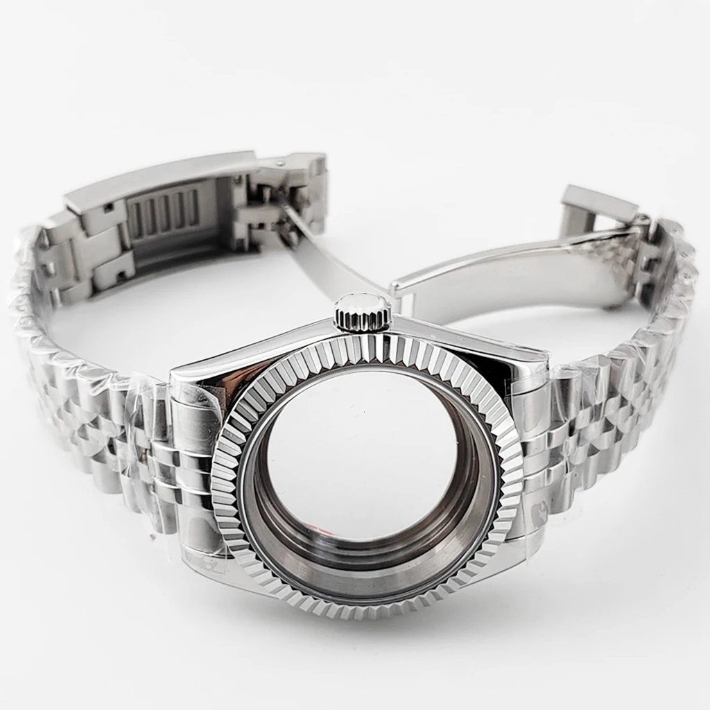 39mm 36mm Watch Case Stainless Steel Sapphire Glass For NH35 NH36 ETA2824 PT5000 ST2130 Movement Accessory Part image 5