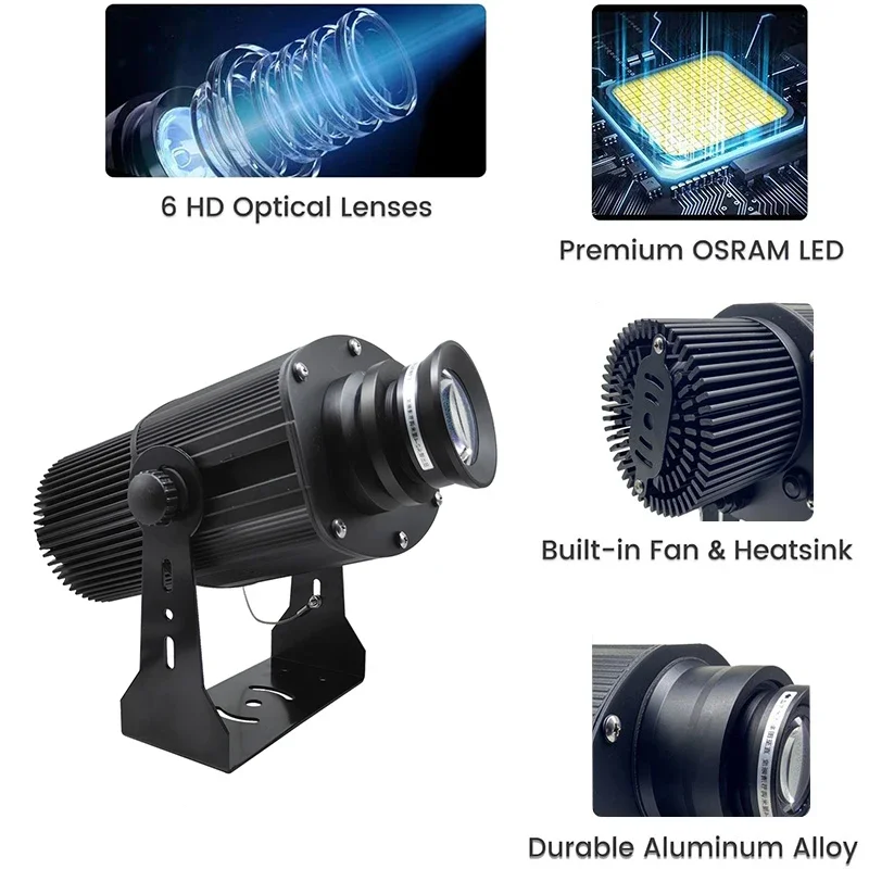 150W Outdoor Led LogoProjector Rotation Static Gobo Image Long Distance Projected HD Advertising Lights For business