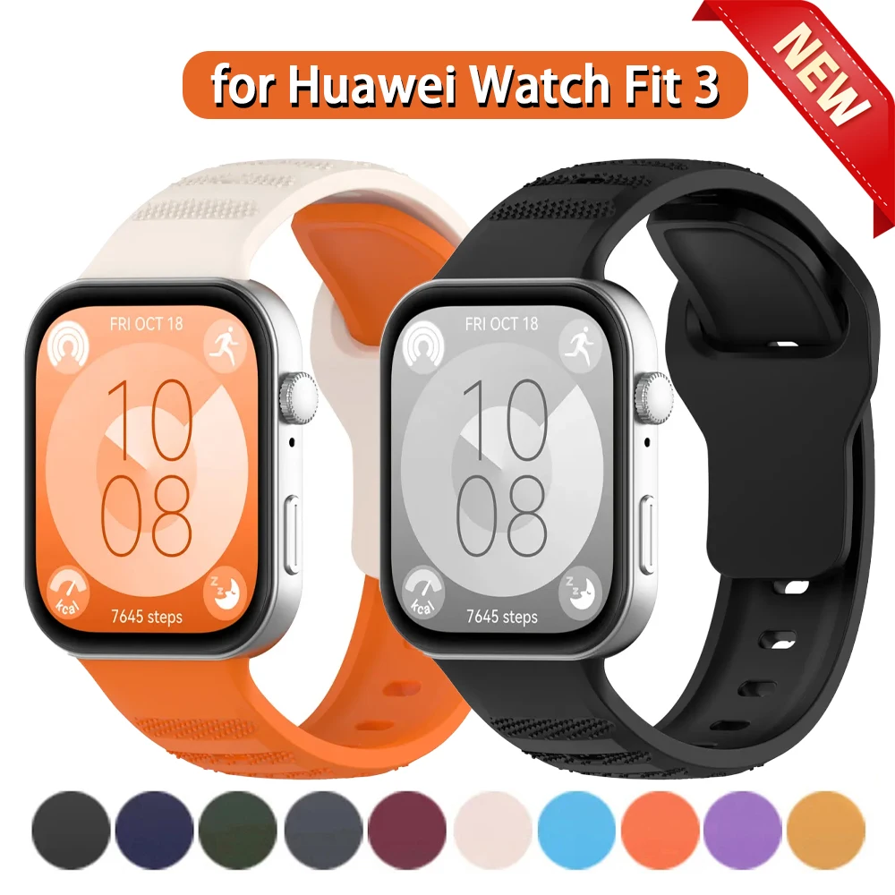 حزام سيليكون رياضي لساعة Huawei Watch Fit 3، سوار معصم بديل للساعة الذكية قابل للتنفس لحزام ساعة Huawei Fit3 #1