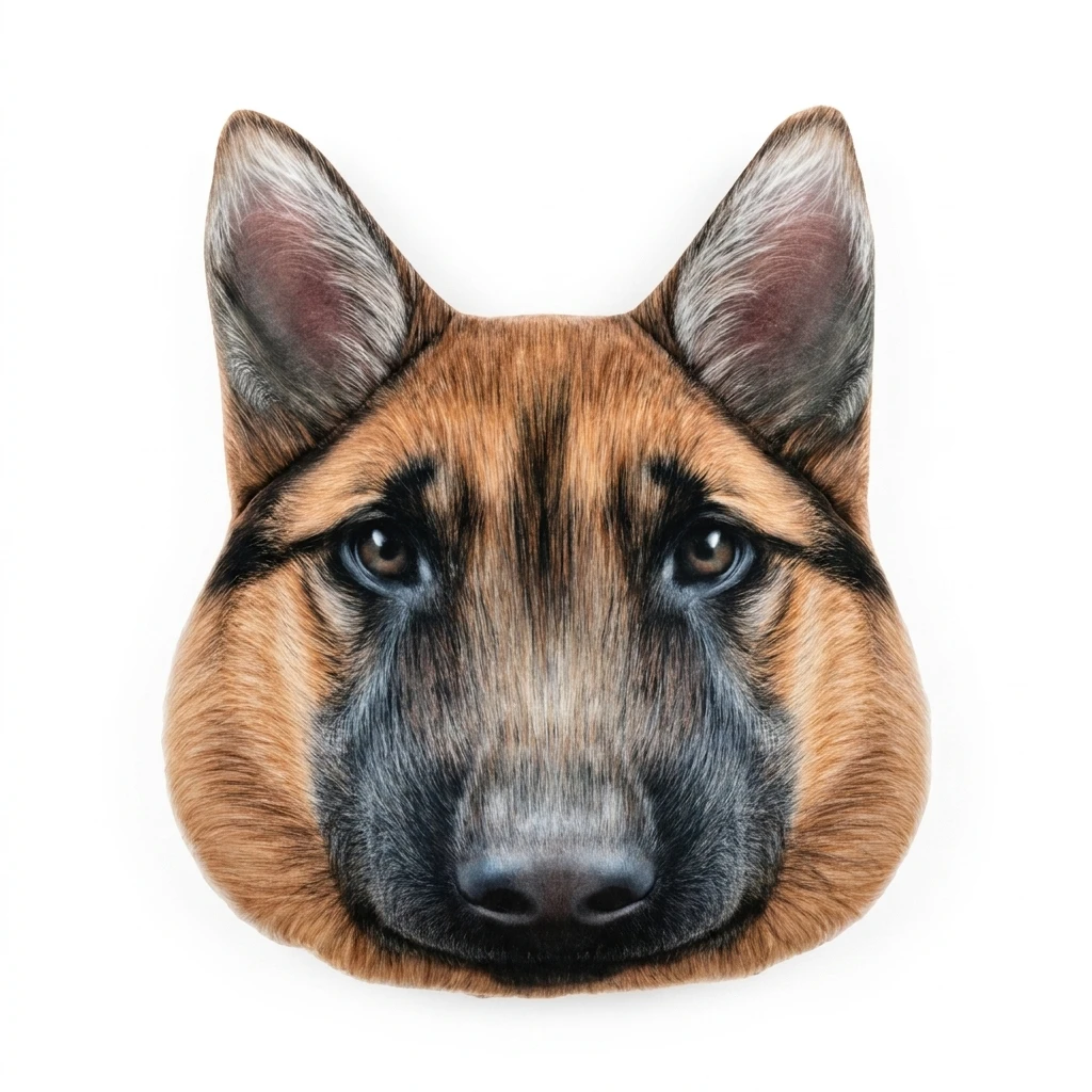 Cojín de Peluche con Diseño de Perro Pastor Alemán, Almohada Decorativa Irregular para el Hogar, Regalo para Sofá o Cama