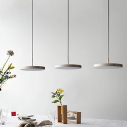 Nordic LED Pendant Light 23-40cm Disc Hanging Lights For Bedroom Aisle Living Rooms Kitchen Study Home Decoration Fixture Lustre