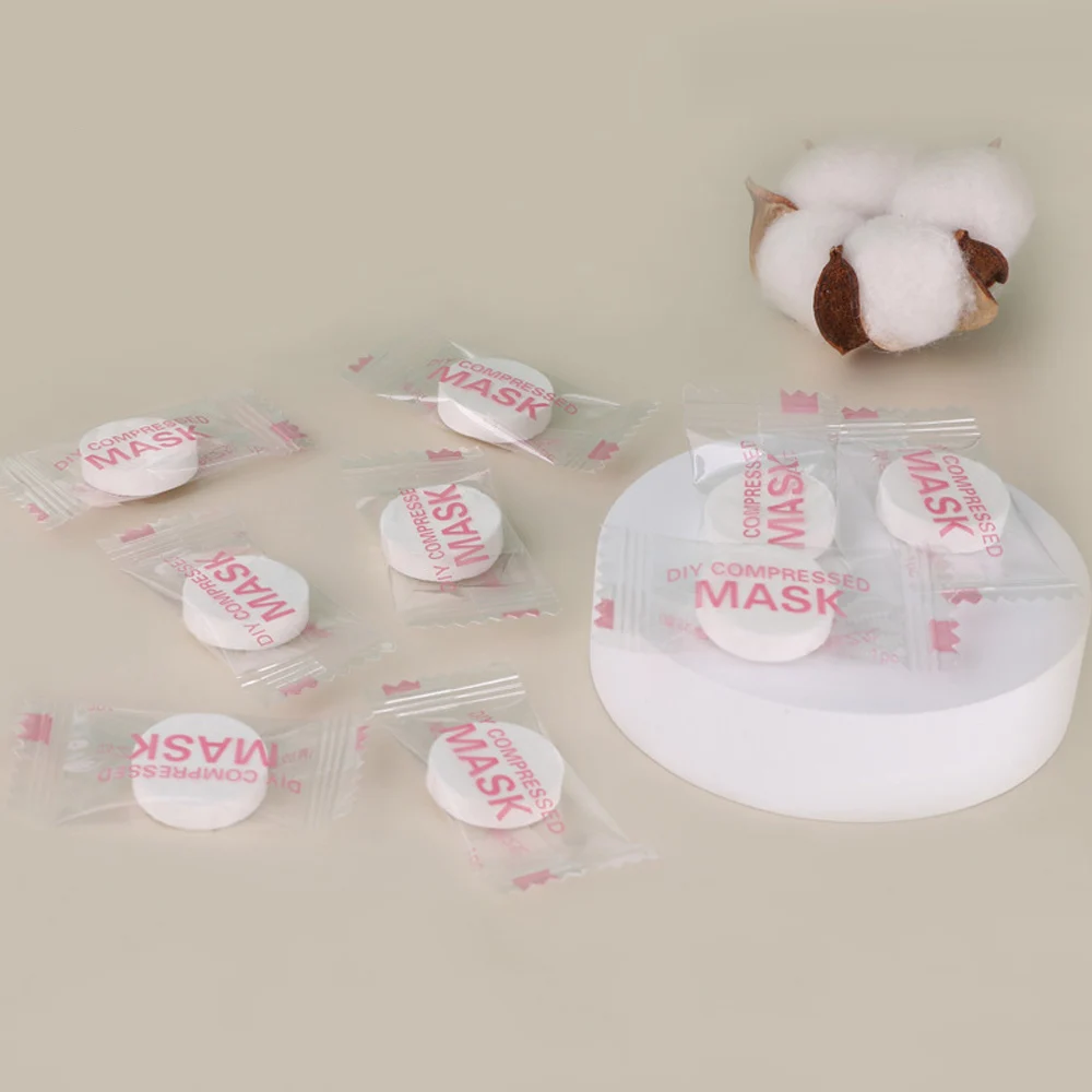القطن الطبيعي DIY أداة الوجه قناع مضغوط العناية بالبشرة ورقة ورقة الوجه