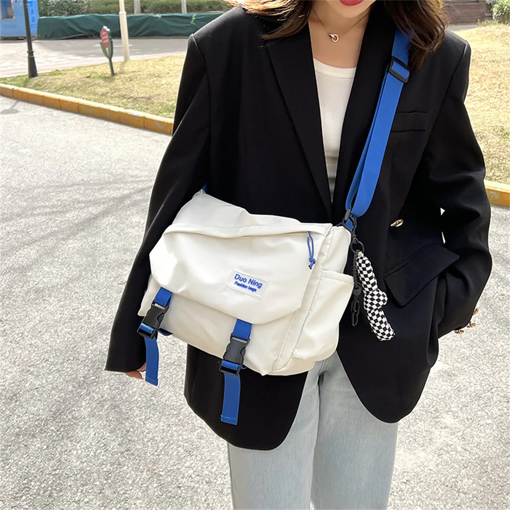 Fashion Large Capacity Crossbody Bag Tooling Wind Functional Couple Postman Shoulder Bag Leisure Student Backpack