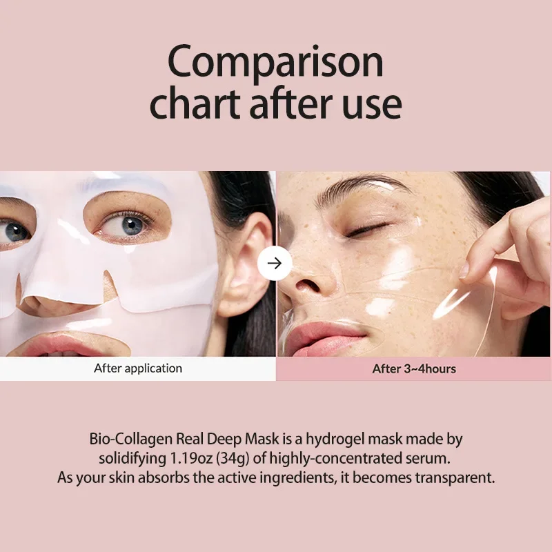 Bio Collagen Face Mask Shrink Pores Deep Hydrating Overnight Mask Moisturizing Refreshing Brightening Face Skin Care