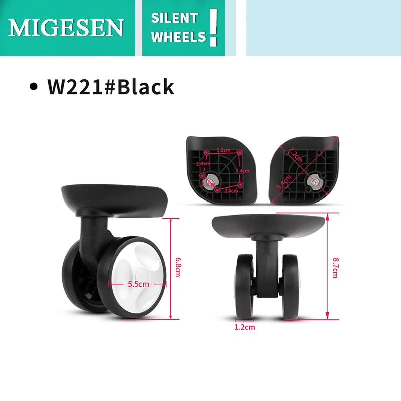 

Check-in box The combination box custom made Bearing Casters Black Accessories Suitcase Universal Thicken Roller