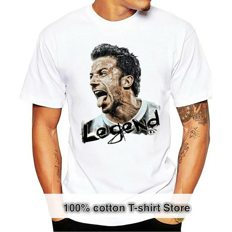 T-shirt Del Piero Legend 2024 - Men's Fashion Short Sleeves Cotton Tops Clothing