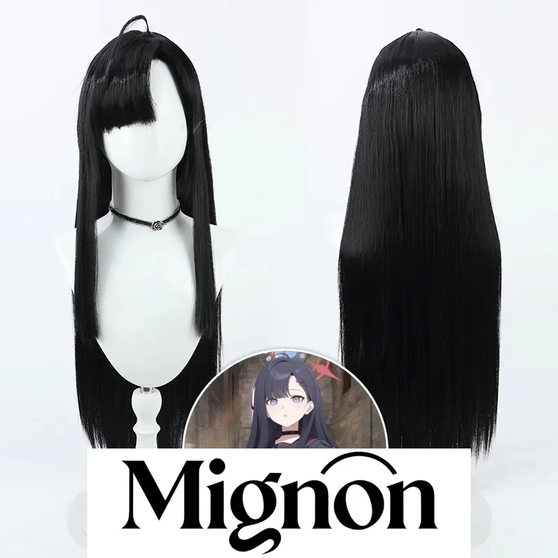 

Синий Архив Ичика парик для косплея черные длинные волосы подарок на Хэллоуин