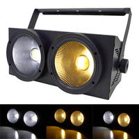 2x100W COB LED Blinder Light 200W 2in1 Warm White Cold White Stage Light 2 Eyes DMX Disco Lights for Wedding Bar DJ Christmas Li