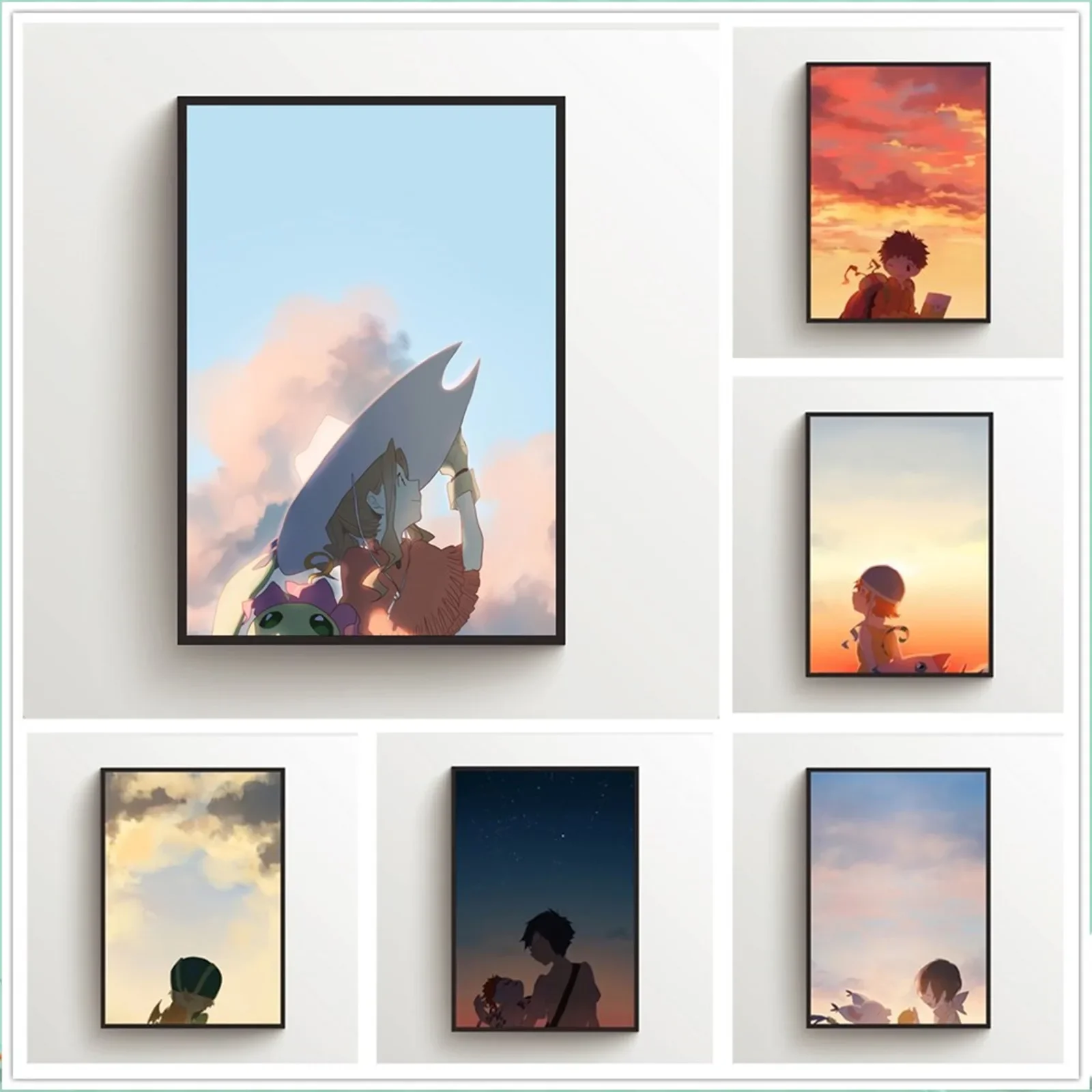 WTQ Digimon Adventure, Anime Wall Art, HD Canvas Print Poster, Home, Children's Room, Living Room Decoration Painting