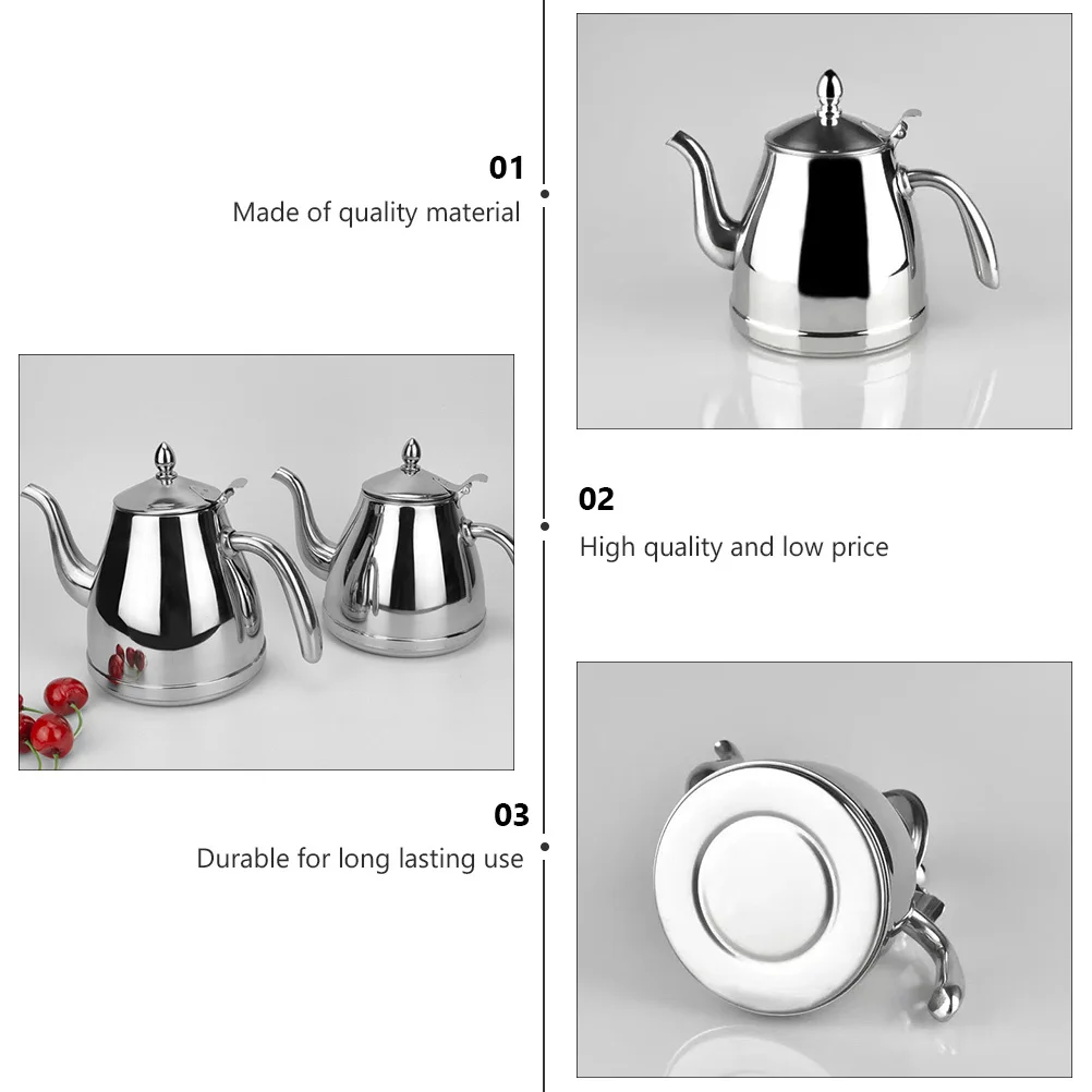 

1Pcs Stainless Steel Water Kettle High Quality Antiscald Handle Household Heating Pot for Tea Coffee Milk Boil Kettle Universal