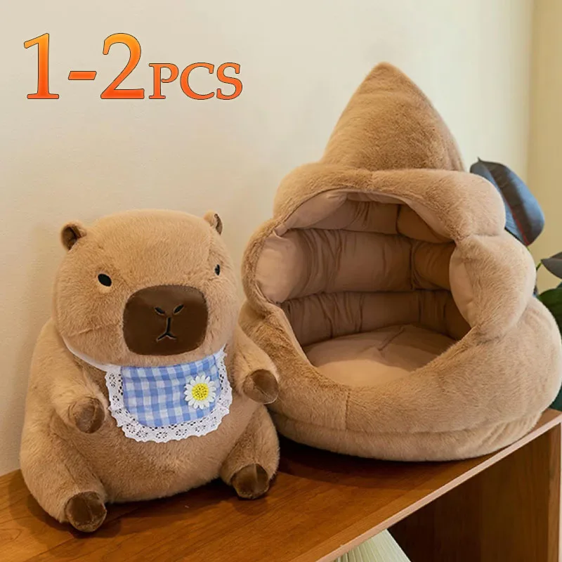 

1-2 шт. пародия какашка капибара плюшевые куклы водный дельфин кукла детская успокаивающая кукла-трансформер детские плюшевые подарки