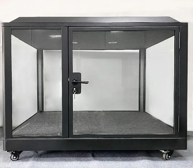 

Portable Pet soundproof room large household kennel cat soundproof box cover cage removable glass room mobile silent warehouse