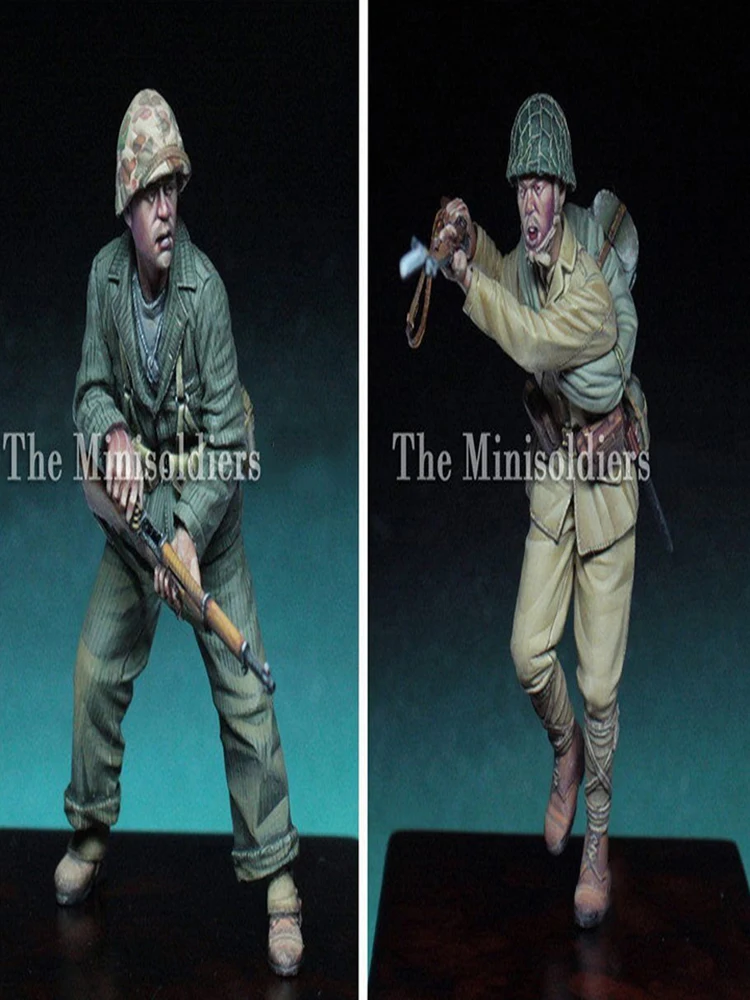 New Unassembled  1/35 The Pacific Set 2 (2 figures) war    Resin Kit DIY Toys Unpainted resin model