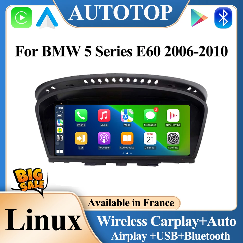 AUTOTOP Apple CarPlay Screen Radio Android Auto Multimedia For MW 5/3 Series E60/E61/E62/E63/E90/E91/E92/E93/M3 CCC CIC Headunit