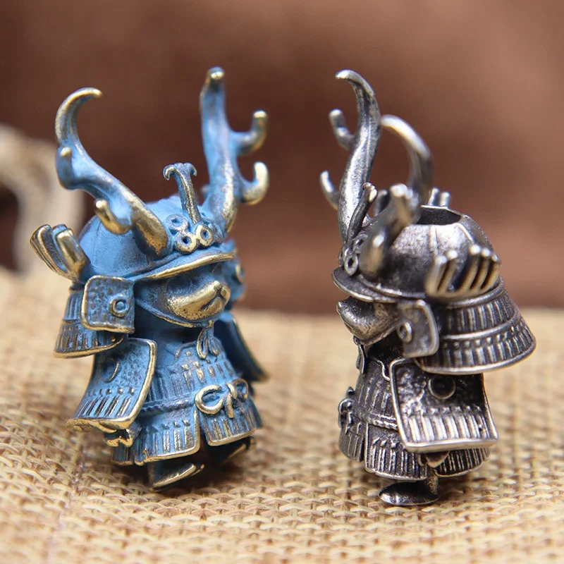 1 قطعة قرون القراصنة الساموراي دمية Paracord حبة سكين الحبل النحاس السحر EDC سوار ذاتي الصنع إكسسوارات المفاتيح المعلقات