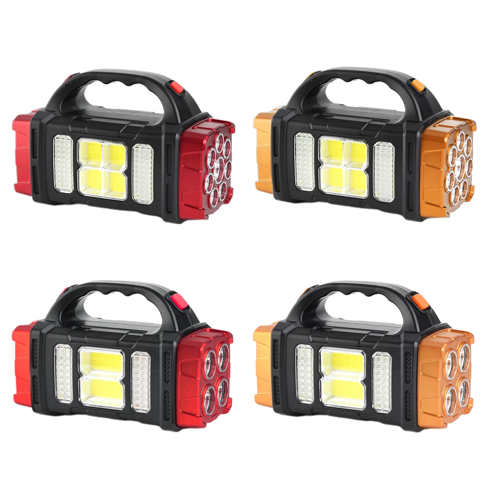 USB LED الكاشف عدم الانزلاق الشمسية فانوس محمول قوة البنك ليلة الصيد مشاعل 4 طرق مصدر الضوء للمشي تسلق #1