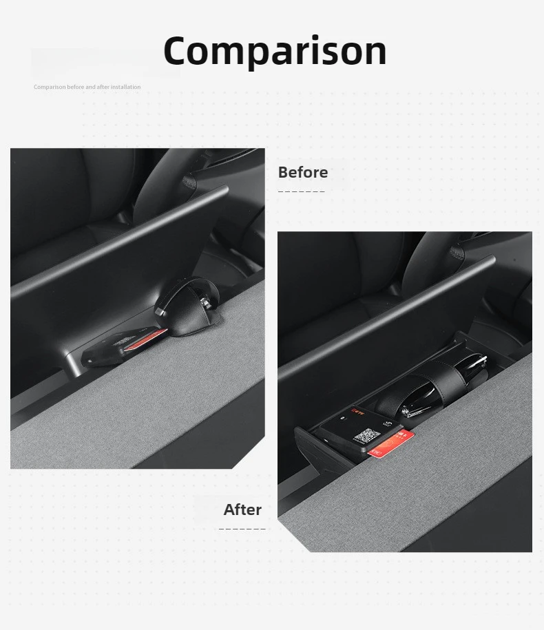 Aufbewahrungsfach für Tesla Model Y YL Juniper 2025 Model 3 Highland, Aufbewahrungsbox für den hinteren Bildschirm, Armaturenbretthalterung, Taschentuchbox, ECT-Panel – Detail 3